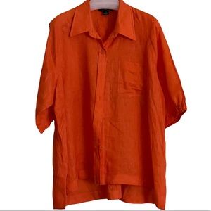 Lundstrom LINEN Size 18 Shirt Orange